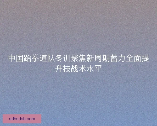 中国跆拳道队冬训聚焦新周期蓄力全面提升技战术水平